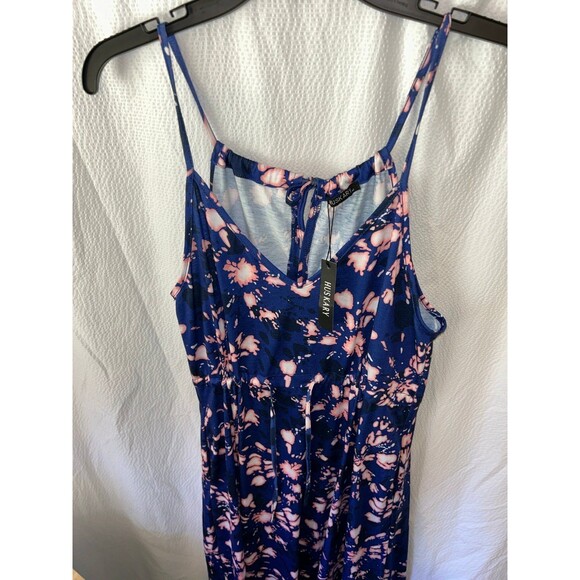 Womens Sleeveless V Neck Spaghetti Strap Pockets Beach Boho Tropical Summer Maxi - Picture 3 of 4